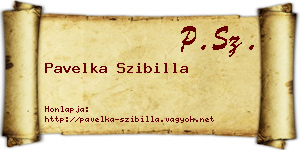 Pavelka Szibilla névjegykártya